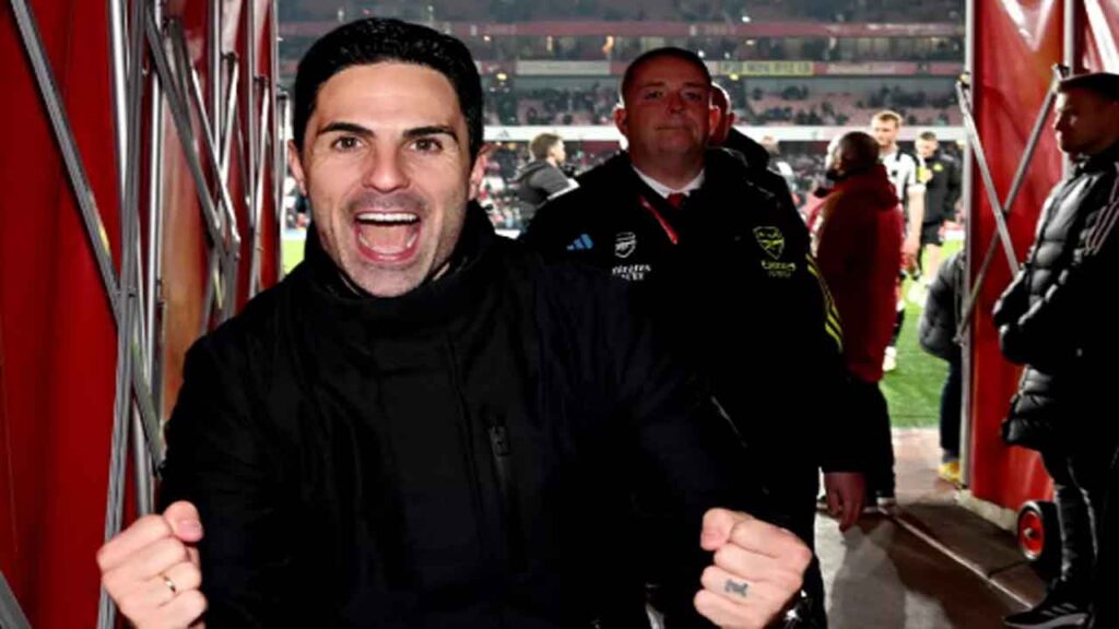 Mikel-Arteta-celebrates-victory-in-the-Premier-League-match-between-Arsenal-FC-and-Newcastle-United-at-Emirates-Stadium