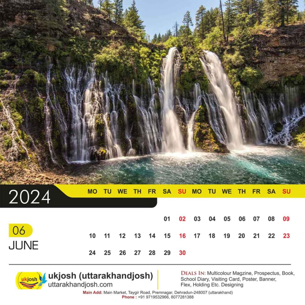 June New Year 2024 Table Calendar for You