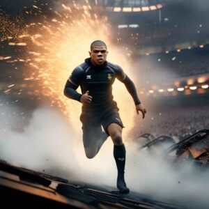 kylian-mbappe-dangerous-player-sharp-focus-emitting-diodes-smoke-artillery-sparks-racks-syste